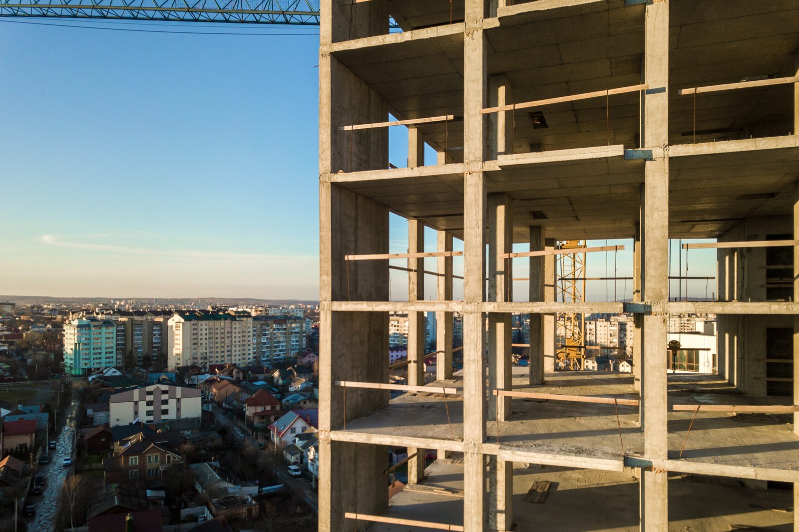 aerial view of concrete frame of tall apartment bu 2024 12 06 03 44 33 utc scaled